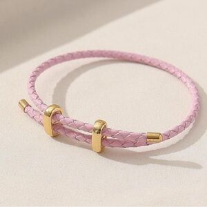 NEW! Anthropologie Pink Vegan Leather Bracelet